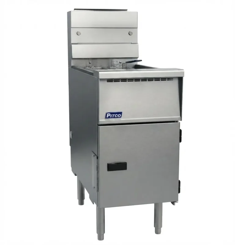 Freidora a gas Pitco SG14R de alto rendimiento en acero inoxidable para restaurantes y negocios de comida rápida.